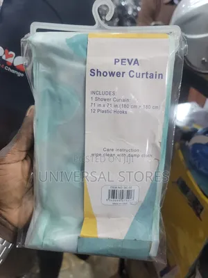 PEVA Waterproof Shower Curtain - White