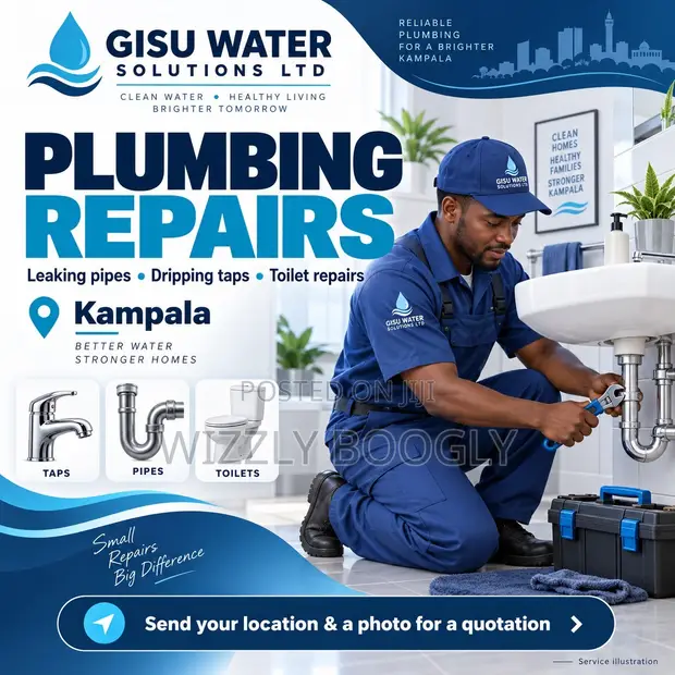 Plumbers in Kampala - Pipe, Tap, Toilet Repairs by GISU Water Solutions - 1