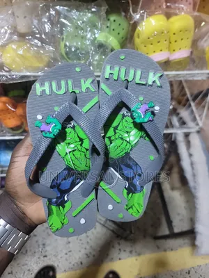 Kids Hulk Superhero Slippers