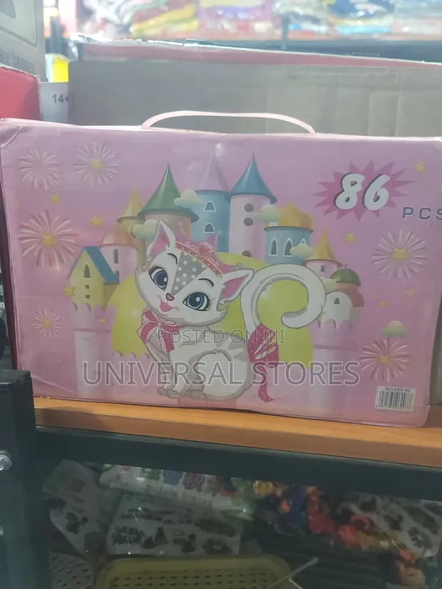86-Piece Pink Kids' Art and Drawing Set - 1