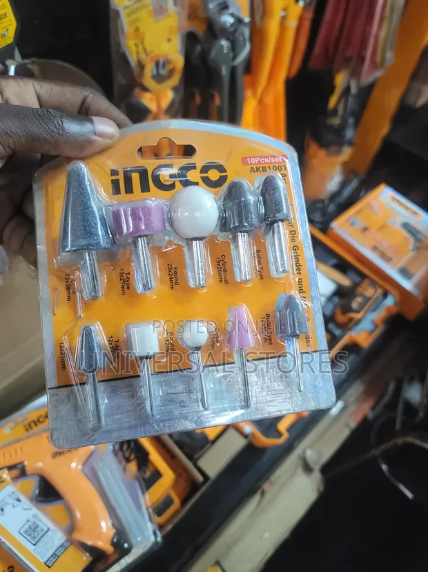 INGCO AKB1001 10-Piece Mounted Stone Accessory Set - 1