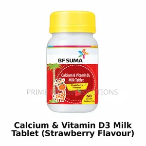 Bf Suma Calcium Vitamin D3 Milk Tablets - Strawberry