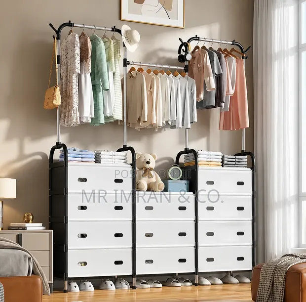 Multipurpose 3-in-1 Coat and Shoe Rack - 1