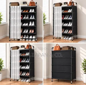 5-Tier Dustproof Shoe Rack with Drawers