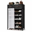 5-Tier Dustproof Shoe Rack with Drawers - 2