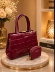 Chris Bella Animal Print Leather Office Bag - 1