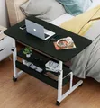 Mobile Sit-Stand Overbed Desk with Storage - 1