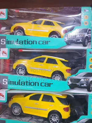 Baby King Yellow Simulation Car Remote Control Model