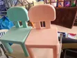 1pc Pastel-Colored Portable Plastic Children's Chairs - 2
