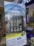 4-Column Portable Storage Wardrobe (Black) - 1