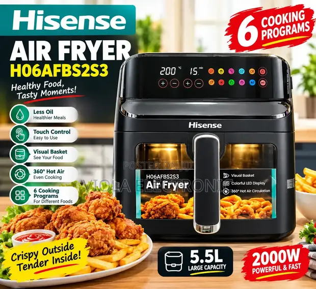 Hisense 5.5L Digital Air Fryer - 1