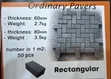 Rectangular Paving Stones (60mm) - 1