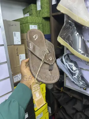 OluKai Leather Flip-Flop Sandals