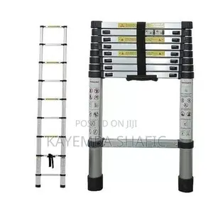 2.6m Aluminum Telescopic Extension Ladder - 9 Steps (Brand New)