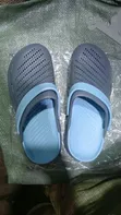 Unisex Grey and Lime Green Slip-on Clogs - 2