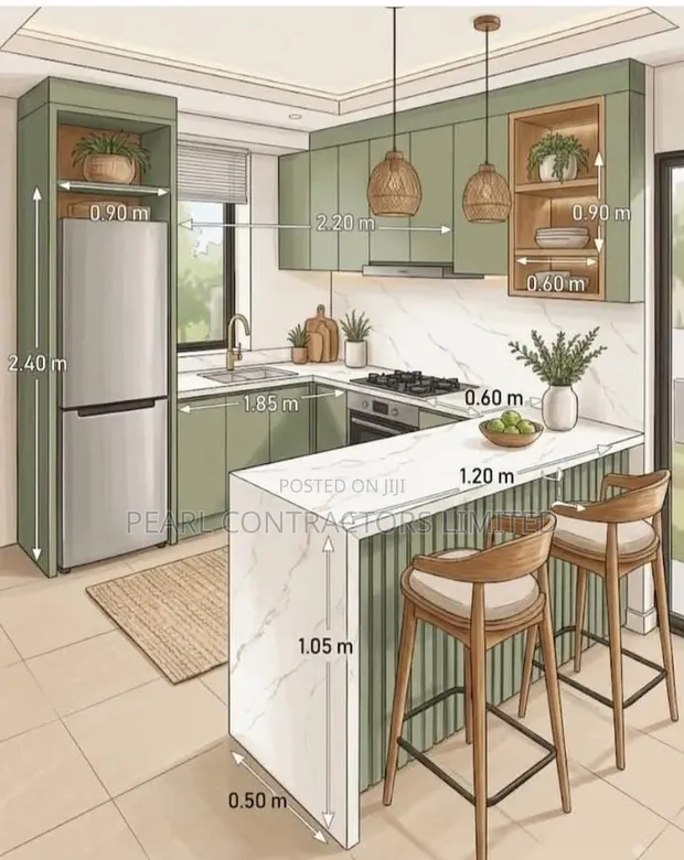 Mini U Kitchen Cabinets in Any Colour - 1