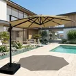 Large Outdoor Parasol Umbrella - Brown - 2