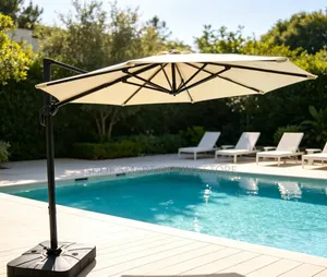 Heavy Duty Waterproof Garden Umbrella - Brown