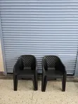 Brand New Heavy-Duty Plastic Dining Chairs - 2