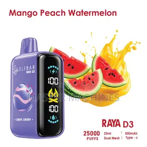 Elf Bar Raya D3 Disposable Vape - Peach Mango Watermelon Ice