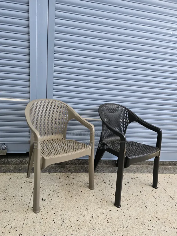 Aerated Back Plastic Chairs with Arms - 1