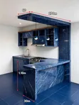 Marble Kitchen Cabinets in Any Colour - 1