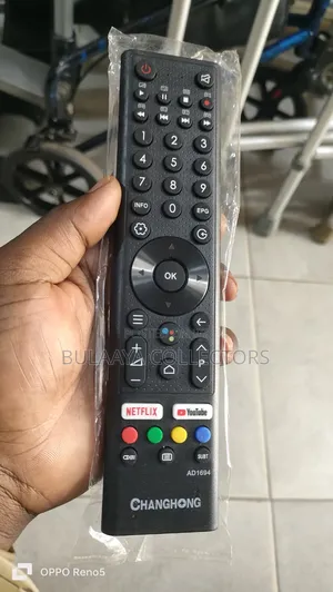 Black Changhong Smart TV Remote Control