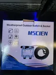 MSCIEN Double Weatherproof Outdoor Switch Socket - 2
