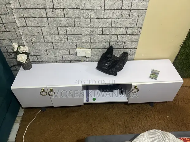Wood-Mode TV Stand - White - 1