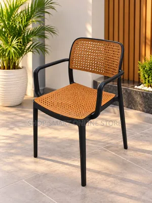 Luxury Dining Plastic Chairs with Armrest - Brand New