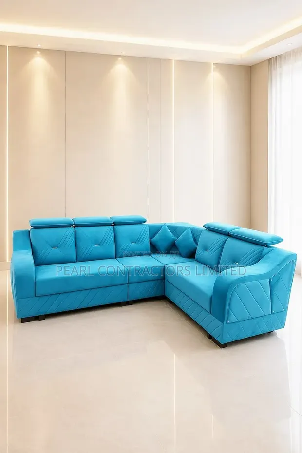 Brand New 5-Seater Mini L-Shaped Sofa Couches - Any Colour/Material - 1