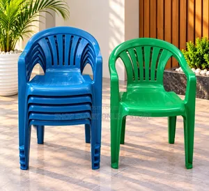 Outdoor Plastic Chairs with Armrests