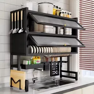 Double-Door Over-the-Sink Dish Drying Rack