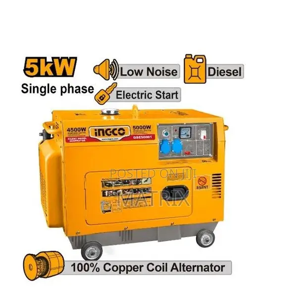 Ingco Silent Diesel Generator 5000W - 1