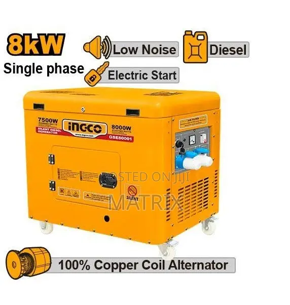 Ingco 8.0 kW Silent Diesel Generator - 1
