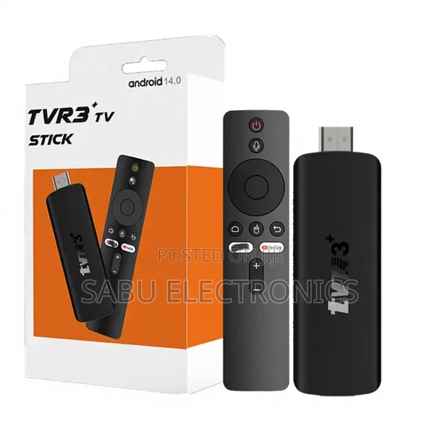 TVR3+ Android TV Stick 2GB RAM 8GB Storage with Voice Remote - 1