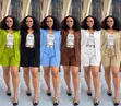 Women's Short Linen 3-Piece Suit - 3