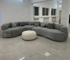 Custom Curved L-Shaped Sofa