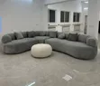 Custom Curved L-Shaped Sofa - 1