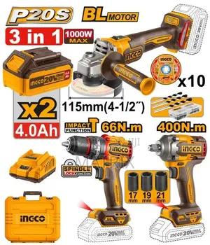 INGCO 3-Piece Cordless Combo Kit