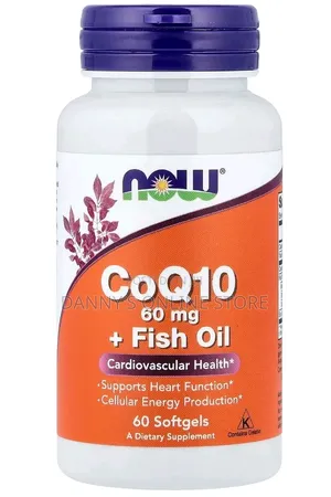 NOW CoQ10 + Fish Oil, 60 Softgels