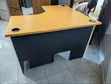 Curved L-Shaped Office Table with Movable Drawer - 3