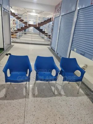 Strong Metal Stands & Plastic Chairs