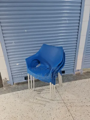 Hole Design Metal Silver Legs Plastic Chairs