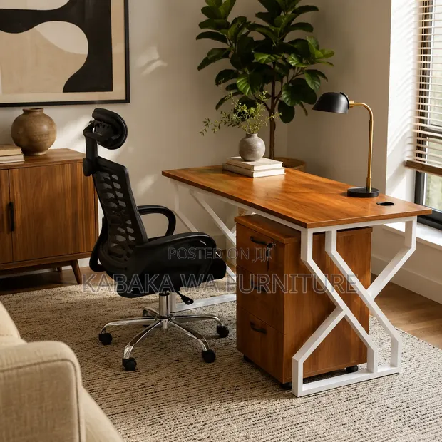 Brand New Office/Study Desk with Drawers and Shelves - 1