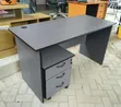 Modern Home Office Desk with Drawers and Shelves - 1