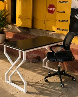 Premium Office Desk - 120cm Wood Top, X-Legs