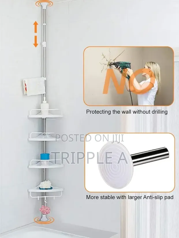4-Tier Bathroom Corner Shelf - 1
