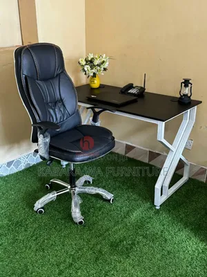 Modern Office Desk - 120cm Wooden Top Study Table