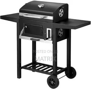 King Charcoal BBQ Grill Trolley - Portable Aluminium